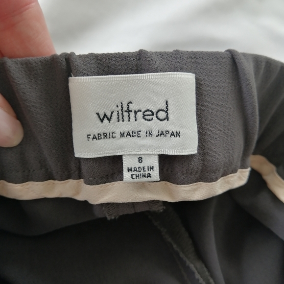 Aritzia Wilfred Darontal Crepe Ankle Trousers Gray 8 - Picture 11 of 16